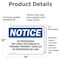 Signmission No Trespassing Not Liable For Damage To OSHA Notice Sign, Vinyl Decal, 14in W x 10in L, 2PK OS-2PACK-NS-D-1014-L-14946 - alternate 4